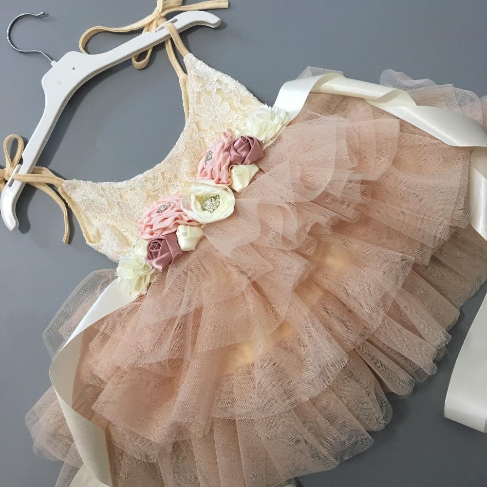 Beautiful Princess Tutu Dress Pink flower sashes / 2T Beautiful Princess Tutu Dress Pink flower sashes / 2T