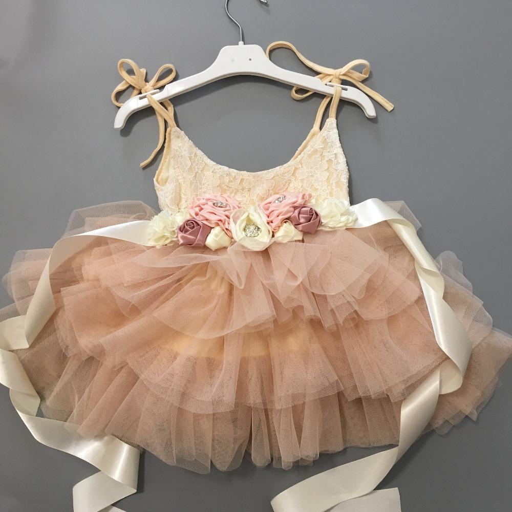 Beautiful Princess Tutu Dress Pink flower sashes / 2T Beautiful Princess Tutu Dress Pink flower sashes / 2T