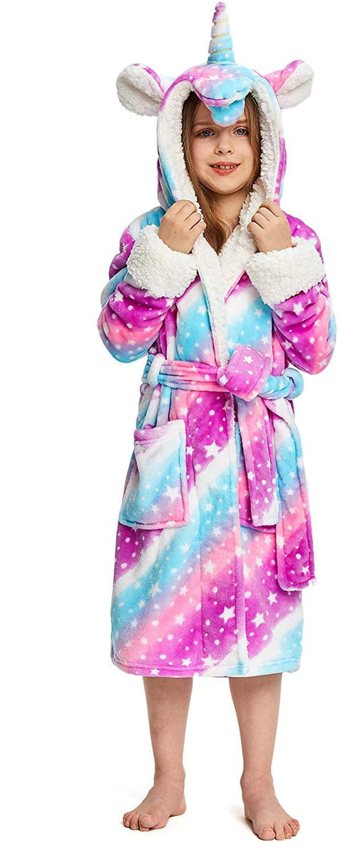 unicorn dressing gown ladies Unicorn Bathrobe for Women Adult Dressing Gown Ladies Soft Hooded Nightwear