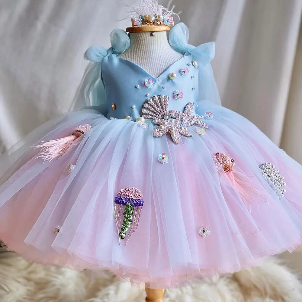 Treasures in The Ocean Dress Sky Blue / 12M(80cm) Treasures in The Ocean Dress Sky Blue / 12M(80cm)
