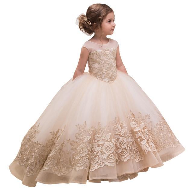 Champagne Princess Dress 7T / Champagne Champagne Princess Dress 7T / Champagne