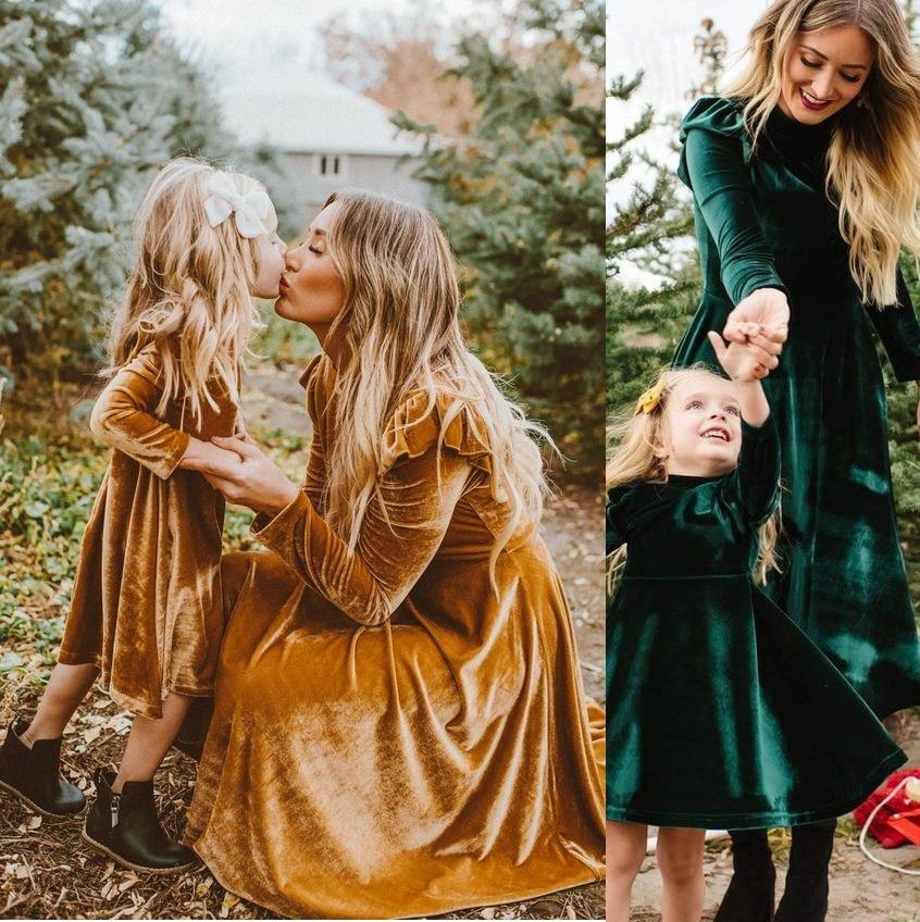 Mother Daughter Full Sleeve Dress Blue / 3T